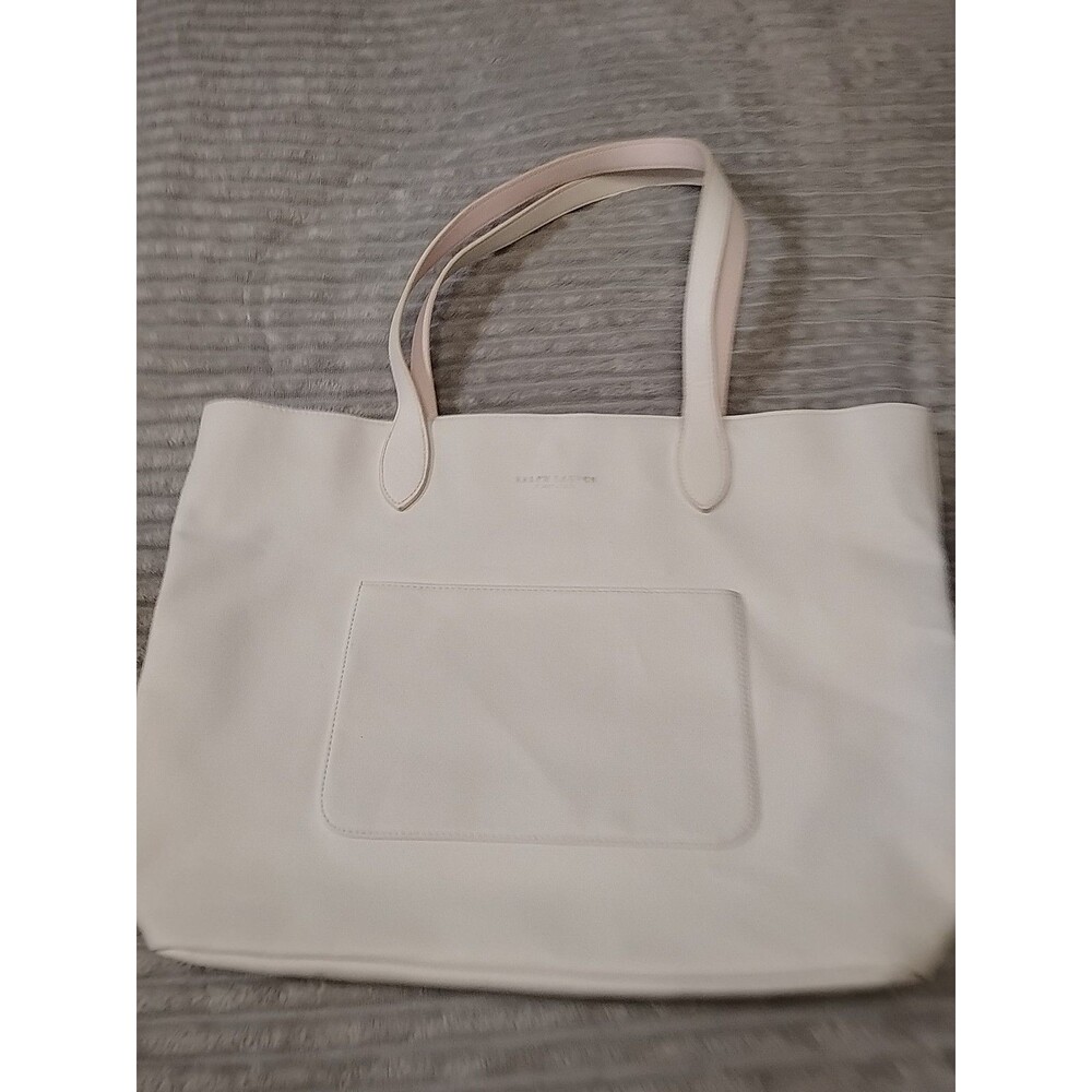 Ralph Lauren Large Tote Bag Soft Exterior Pink Handles Everyday Style